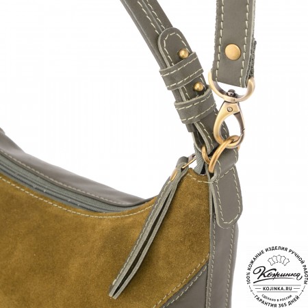  Женская кожаная сумка "Эмилия" (хаки)